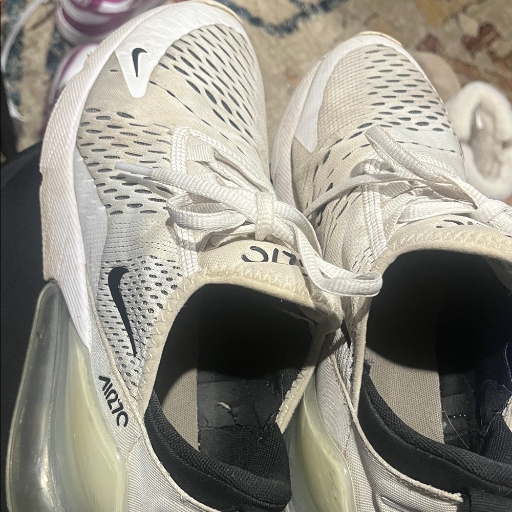 Nike Air Max 270 Cream and Black Sneakers